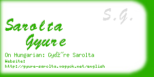 sarolta gyure business card